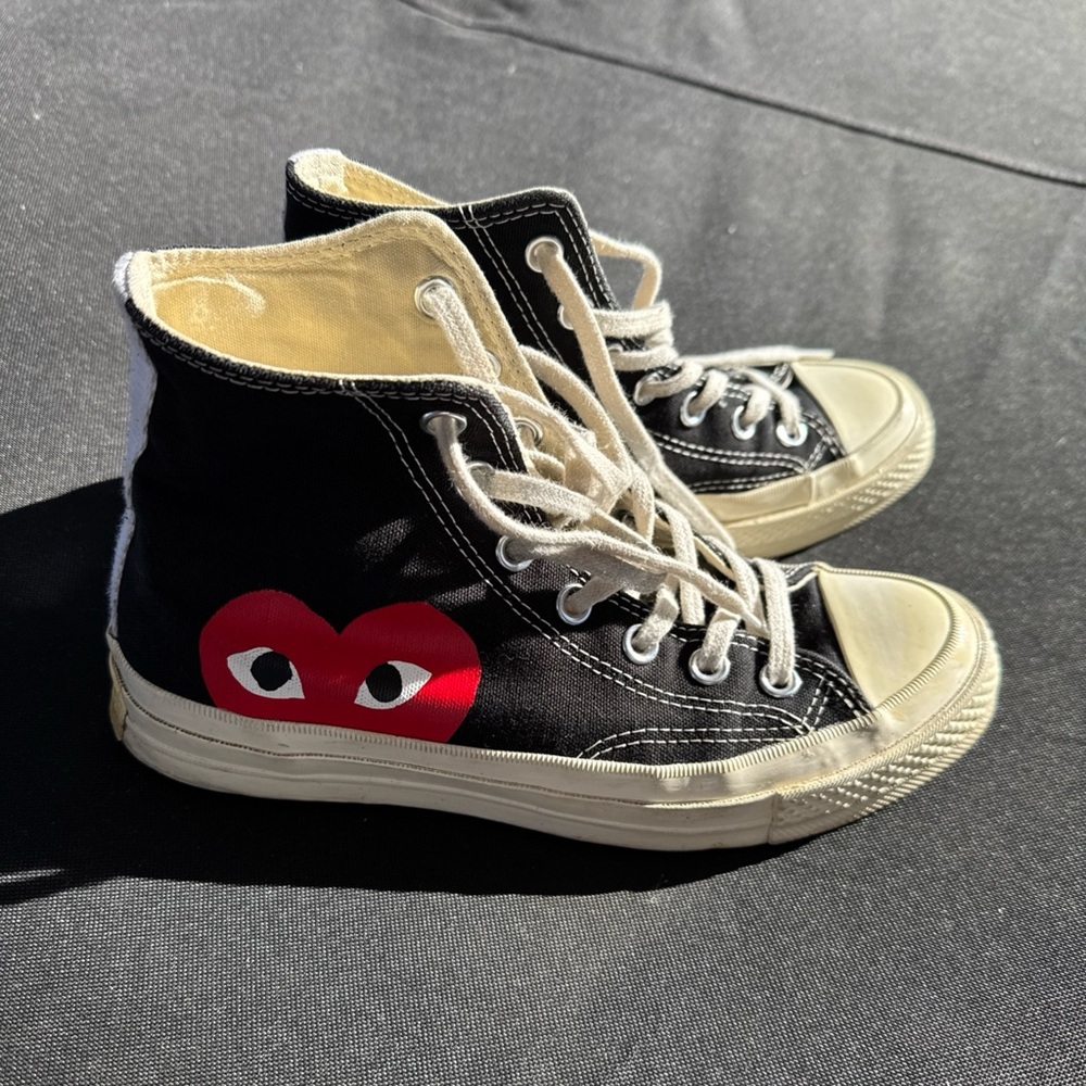 Converse X Commes Des Garçons Chuck Taylor Play Black White Mens 5 Womens 7 Used